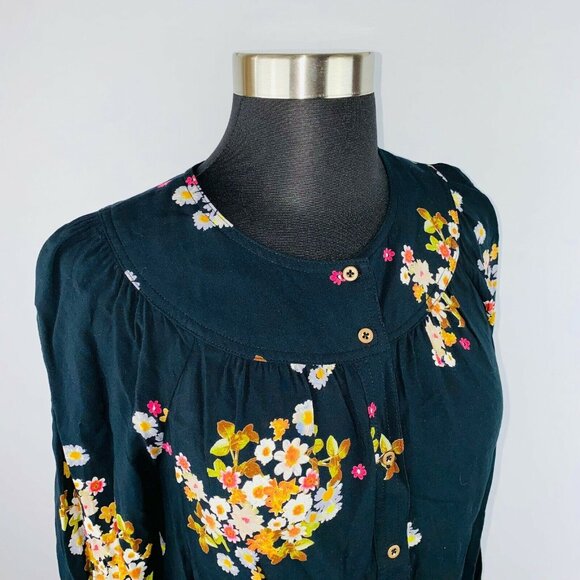 Anthropologie Maeve Womens Top XS Boho Floral Print Button Down Shirt - Picture 3 of 7